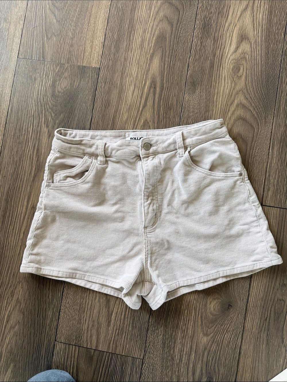 ROLLA'S Cream High-Rise Jean Shorts Dusters size 30